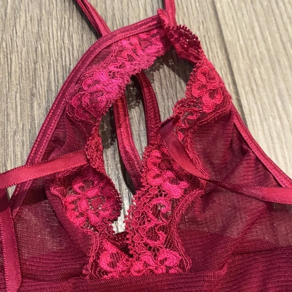 Victoria’s Secret red babydoll lingerie set small - Picture 5 of 15